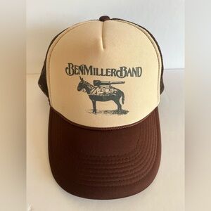 OTTO Ben Miller Band Brown and Cream Graphic Mesh Trucker Hat SnapBack